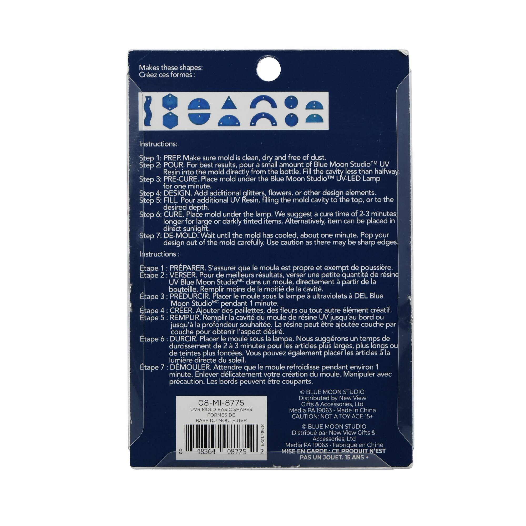 Blue Moon Studio™ UV Resin Craft Basic Shapes Silicone Mold